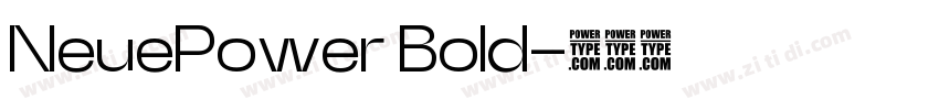NeuePower Bold字体转换